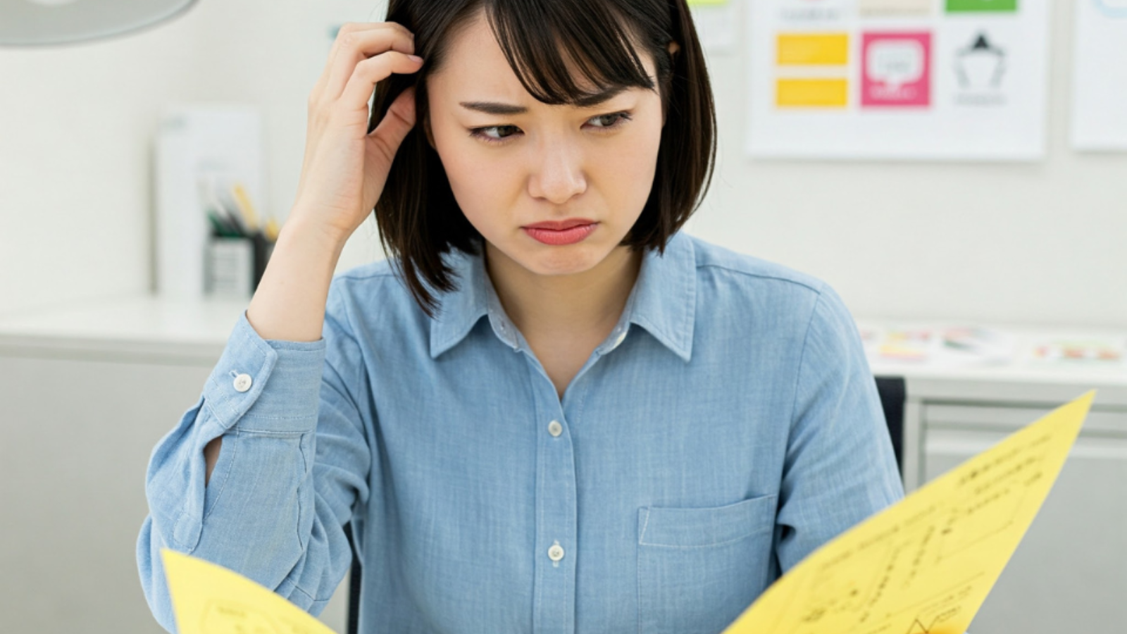 企画に悩む広告会社社員の様子